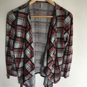 Magic Fit plaid print cardigan, L.